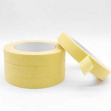 Fita adesiva adesiva de papel crepom amarelo reutilizável de baixa aderência automotiva